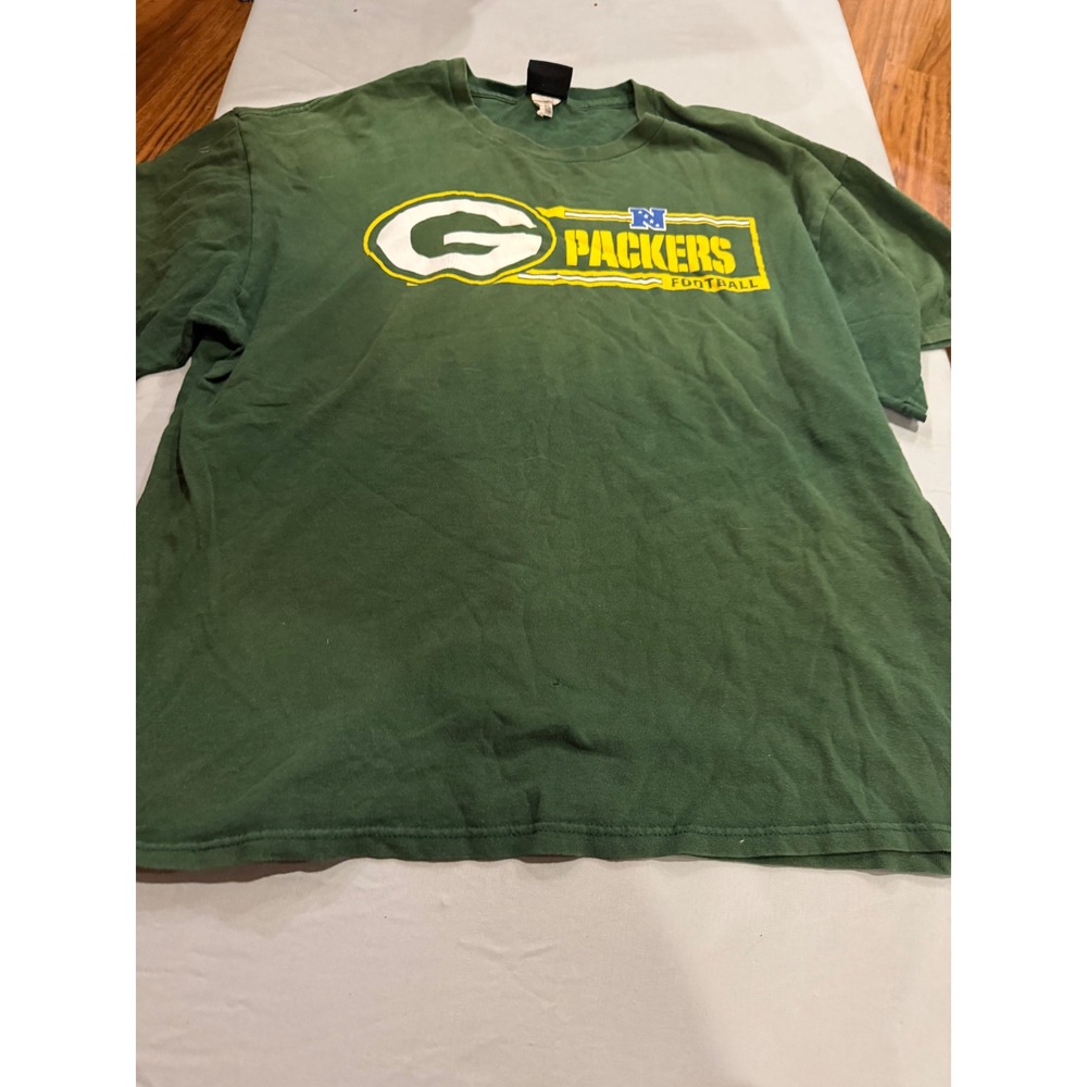 Vintage Green Bay Packers Mens NFL Team Apparel T-Shirt XL Green